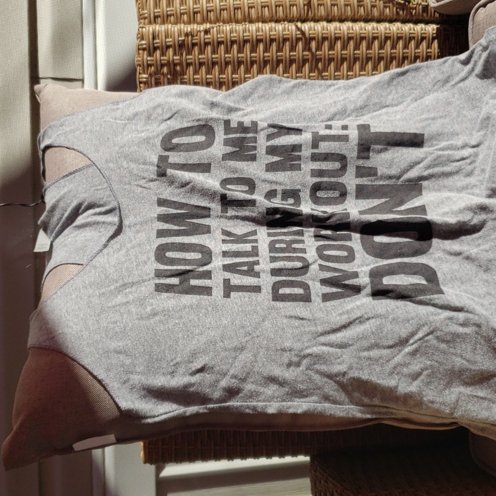 HOW TO TALK TO ME DURING MY WORKOUT: DONT Racerback Tank Top